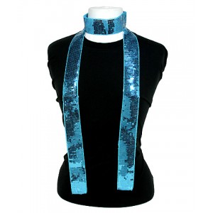 Scarf - Square Sequined Scarf - Blue - SF-SFS109103